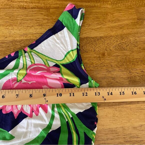 Lilly Pulitzer Women's Madison Dress Small Floral‎ Striped One Shoulder Ruched - Picture 13 of 14